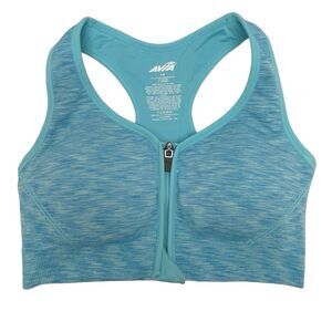 Avia Athletic Sports Bra Razor Back Turquoise Blue Kid's Girl's Size Large